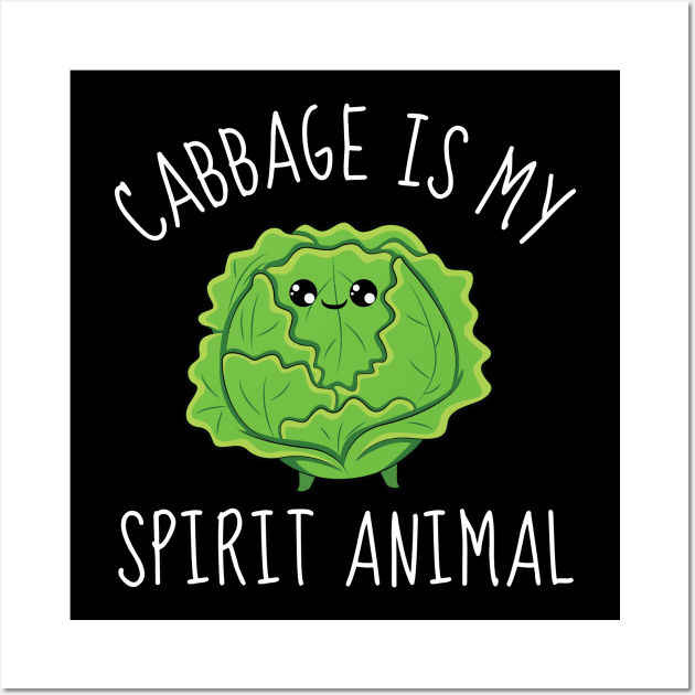 Cabbage: My Crunchy Spirit Animal Wall Art by DesignArchitect